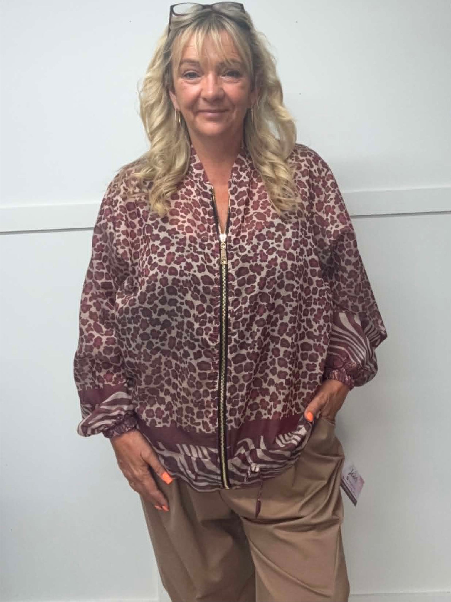 BECCA — Animal Print Bomber — alternate view