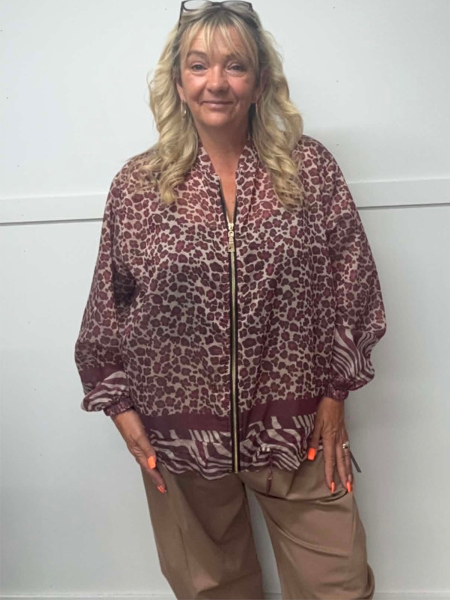 BECCA — Animal Print Bomber